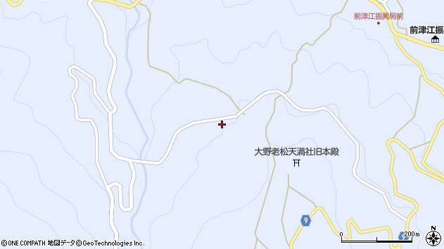 〒877-0212 大分県日田市前津江町大野の地図