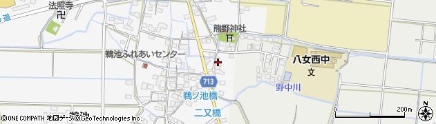 福岡県八女市鵜池122周辺の地図
