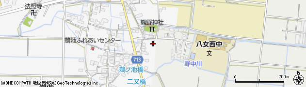 福岡県八女市鵜池119周辺の地図