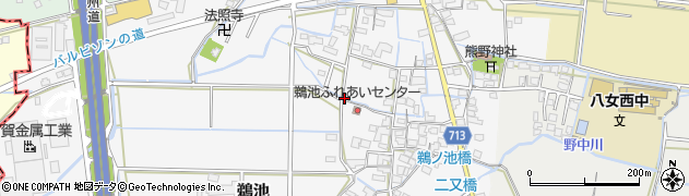 福岡県八女市鵜池215周辺の地図