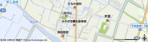 福岡県大川市大橋3周辺の地図