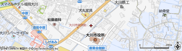 福岡県大川市酒見301周辺の地図