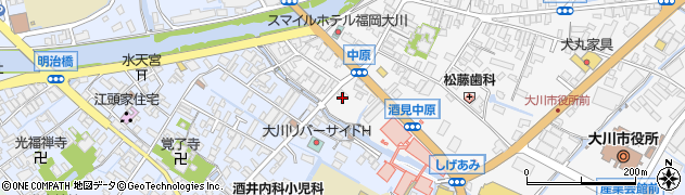 福岡県大川市酒見135周辺の地図