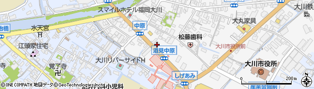 福岡県大川市酒見146周辺の地図