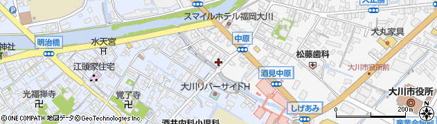 福岡県大川市酒見129周辺の地図