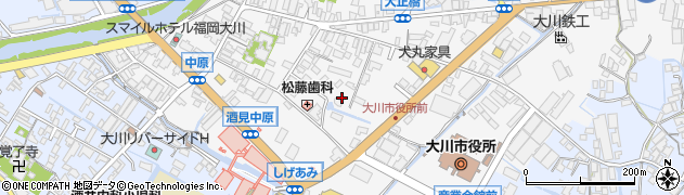 福岡県大川市酒見318-14周辺の地図