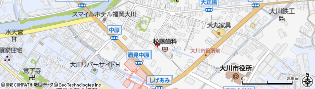 福岡県大川市酒見154-1周辺の地図