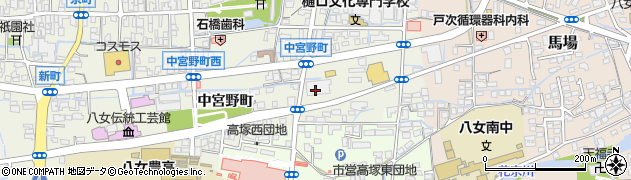 ダイソー福岡八女店周辺の地図