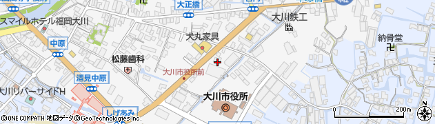 福岡県大川市酒見286-15周辺の地図
