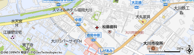 福岡県大川市酒見157周辺の地図