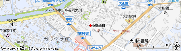 福岡県大川市酒見154-3周辺の地図