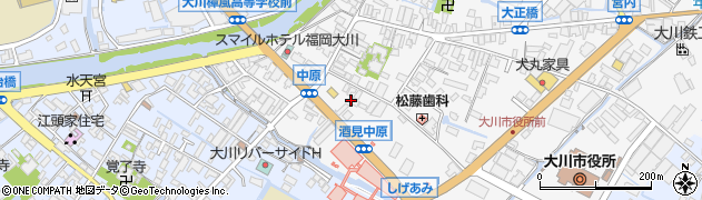 福岡県大川市酒見158周辺の地図