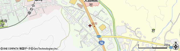 高知県四万十町（高岡郡）古市町周辺の地図