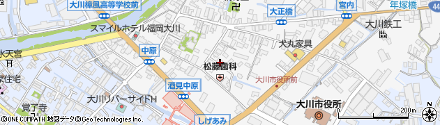 福岡県大川市酒見172周辺の地図