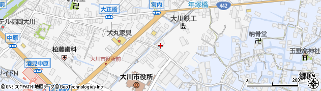 福岡県大川市酒見517周辺の地図