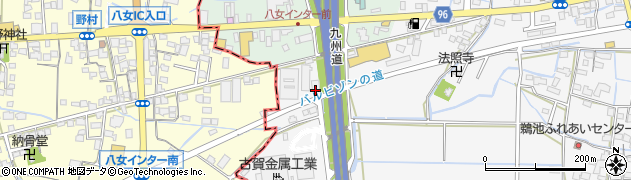 福岡県八女市鵜池411周辺の地図
