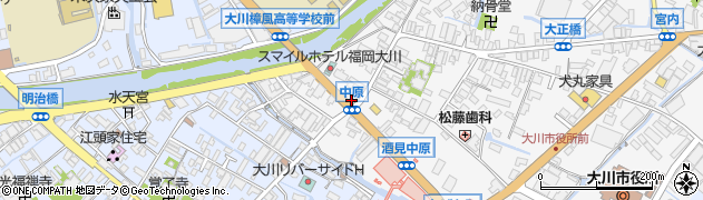 福岡県大川市酒見98周辺の地図