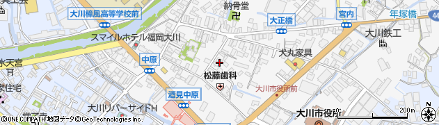 福岡県大川市酒見167周辺の地図