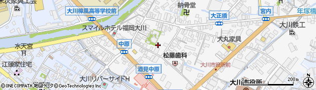 福岡県大川市酒見161周辺の地図