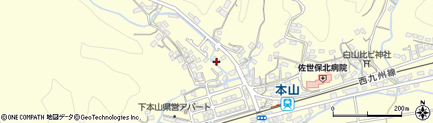 長崎県佐世保市下本山町377周辺の地図