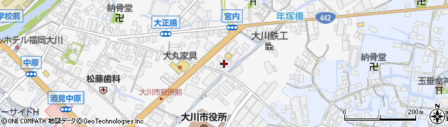福岡県大川市酒見515周辺の地図