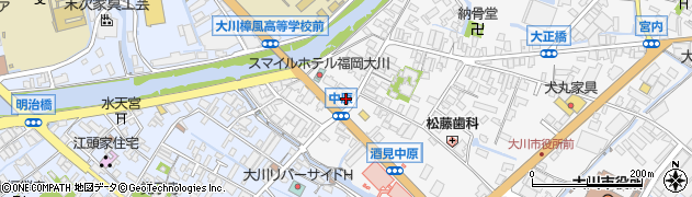 福岡県大川市酒見96-1周辺の地図
