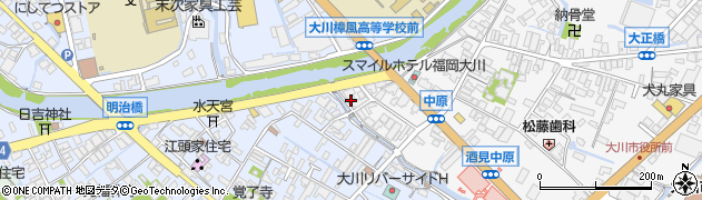福岡県大川市酒見112周辺の地図