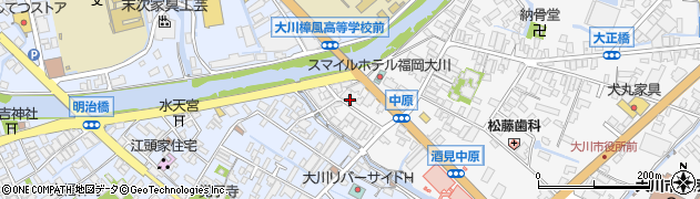 福岡県大川市酒見115周辺の地図