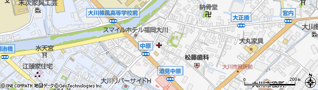 福岡県大川市酒見10周辺の地図