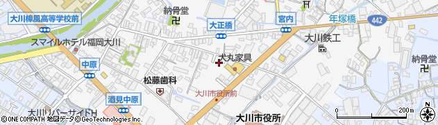 福岡県大川市酒見313周辺の地図