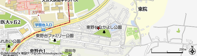 大分県大分市東野台周辺の地図