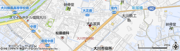福岡県大川市酒見303周辺の地図