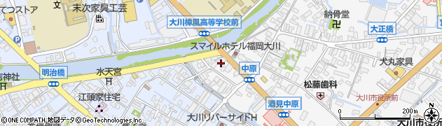 福岡県大川市酒見116周辺の地図