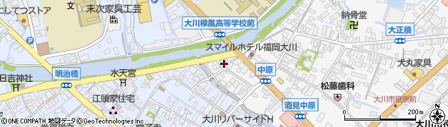 福岡県大川市酒見109周辺の地図