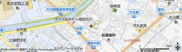 福岡県大川市酒見12-3周辺の地図