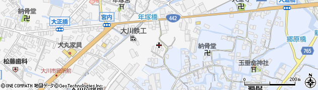 福岡県大川市酒見579周辺の地図