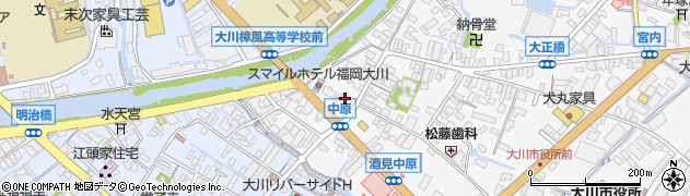 福岡県大川市酒見95周辺の地図