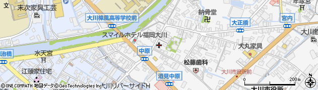 福岡県大川市酒見12周辺の地図