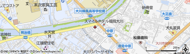福岡県大川市酒見107周辺の地図