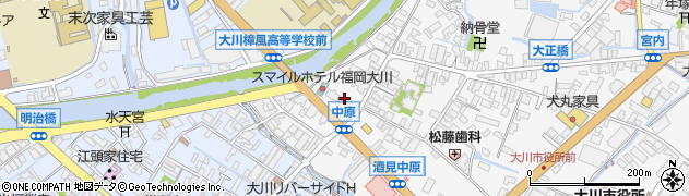 福岡県大川市酒見140周辺の地図