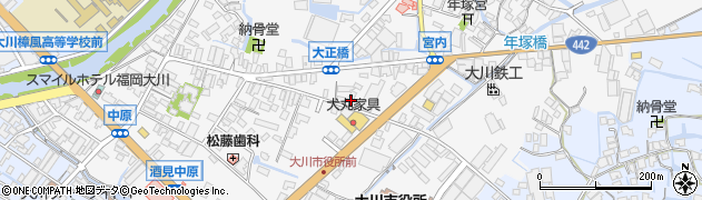 福岡県大川市酒見507周辺の地図