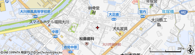 福岡県大川市酒見324周辺の地図