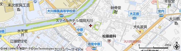 福岡県大川市酒見14周辺の地図