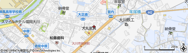 福岡県大川市酒見506周辺の地図
