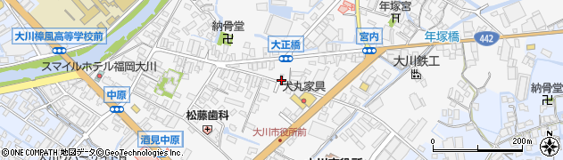 福岡県大川市酒見501周辺の地図