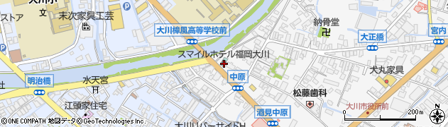 福岡県大川市酒見105周辺の地図