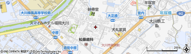 福岡県大川市酒見326周辺の地図