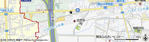 福岡県八女市鵜池382周辺の地図
