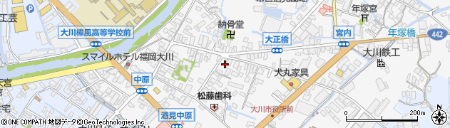 福岡県大川市酒見329周辺の地図