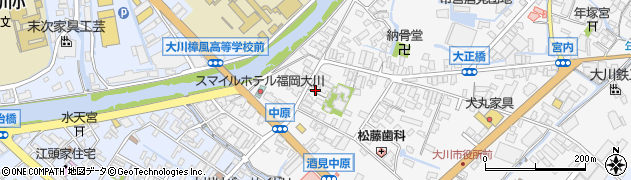 福岡県大川市酒見21周辺の地図